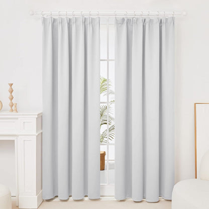 Verdunkelungsvorhang Grau 229x229 cm - 2er Set für Schlafzimmer