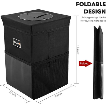 Auto-Mülleimer mit Deckel & Taschen – Faltbar & Wasserdicht