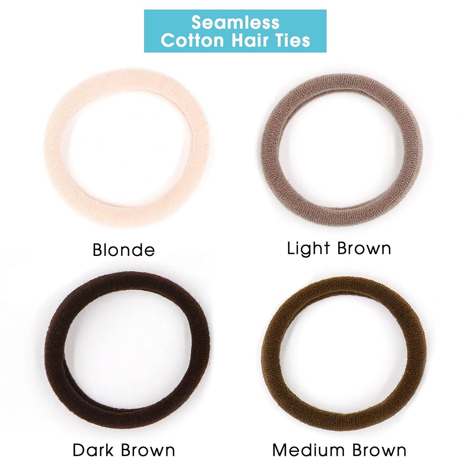 Set aus 50 Nylon-Haargummis für dickes lockiges Haar nahtlose Scrunchies