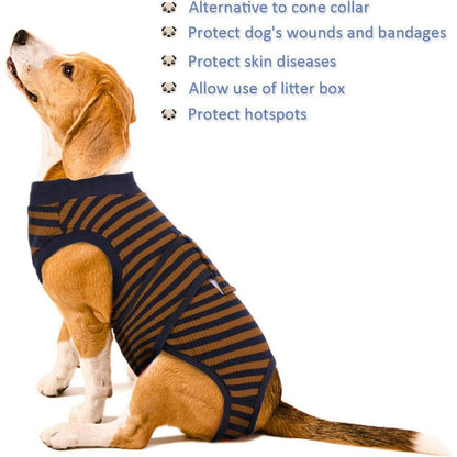 Hundebody Kastration Op Rüde Hündin Leckschutz Braun L - XL