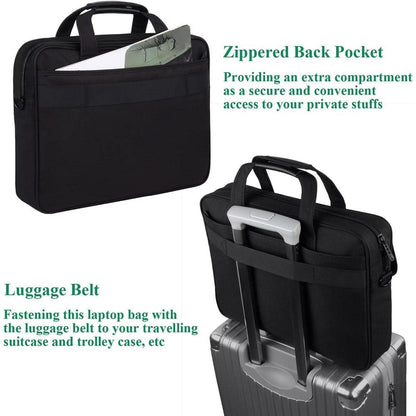 Taygeer Laptoptasche 17 Zoll Schwarz Wasserdicht Business