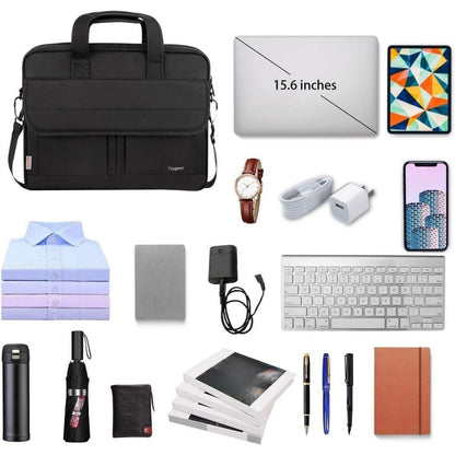 Taygeer Laptoptasche 17 Zoll Schwarz Wasserdicht Business