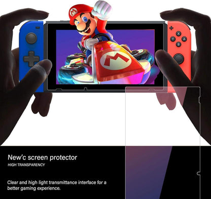 Panzer Schutz Glas Nintendo Switch 9H Härte Krafrei 3er Pack