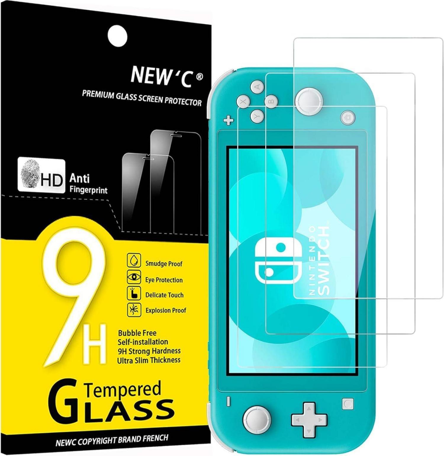 Panzer Schutzglas Nintendo Switch Lite 3er Set 9H Härte