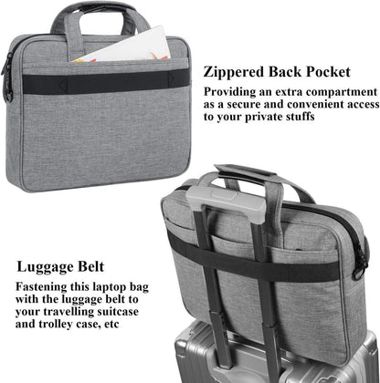 Laptoptasche 15.6 Zoll Wasserdicht Grau Business Umhängetasche