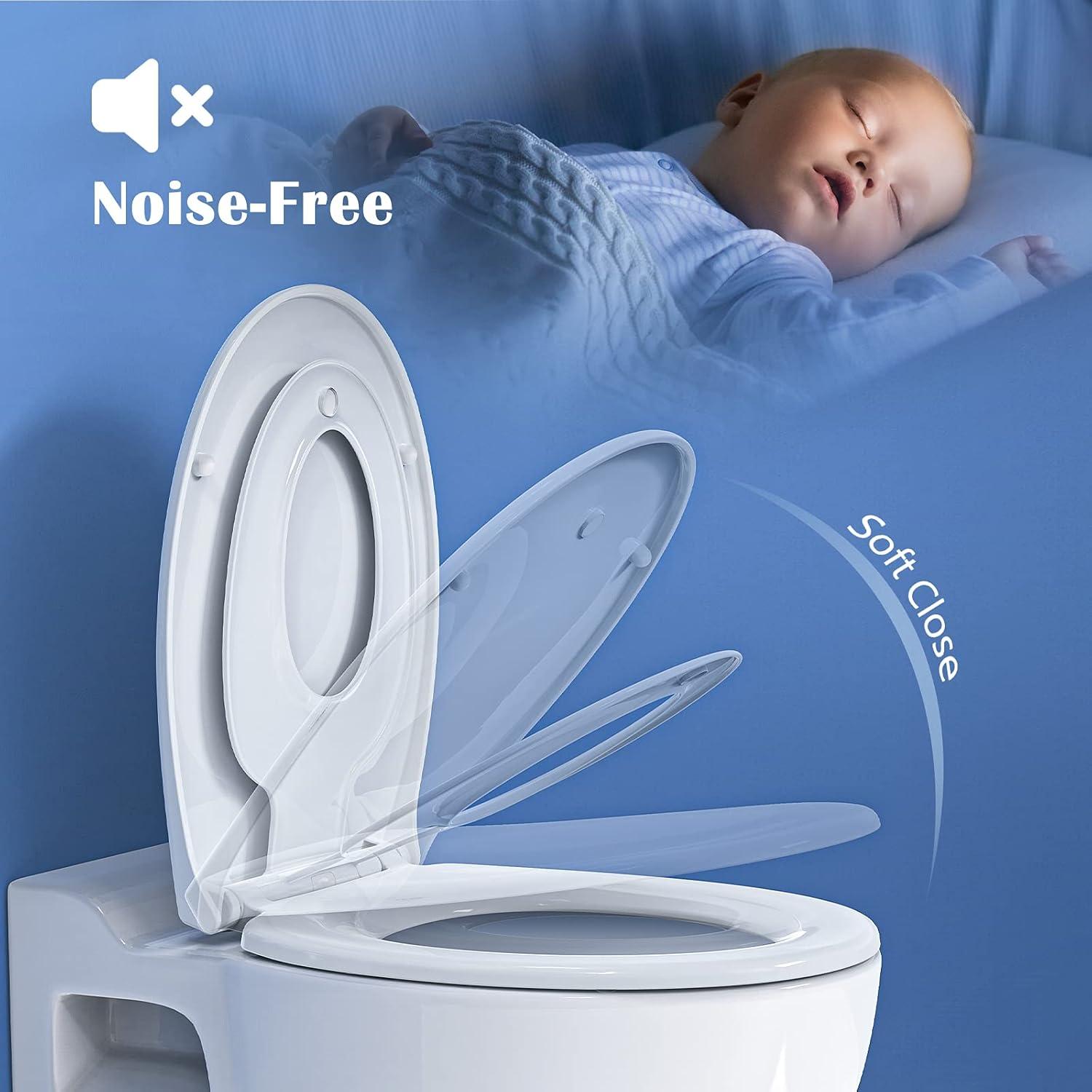 Toilettendeckel mit Absenkautomatik und Kinderbrille - O