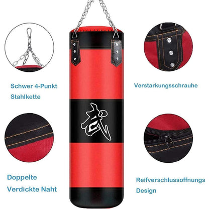 Boxsack hängend MMA Punching Sack Muay Thai Kit 100x30 cm