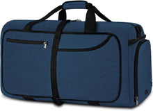 Faltbare Reisetasche 100L Schwarz Sporttasche mit Schuhfach