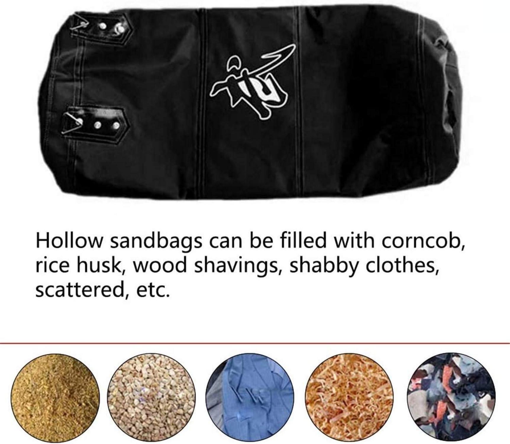 Boxsack Hängend Sandsack Boxen 100/120cm für Muay Thai MMA UFC, Kinder Erwachsene Jugendliche - Schwarz