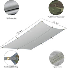 RYACO Tarp 3x4m Wasserdicht Zeltplane Ultraleicht Hängematte