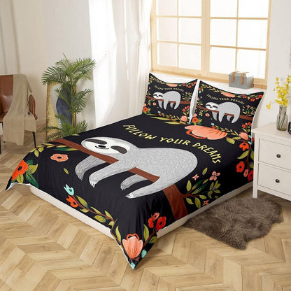 Faultier Bettwäsche Set 200x200 - Niedlich & Weich für Kinderzimmer