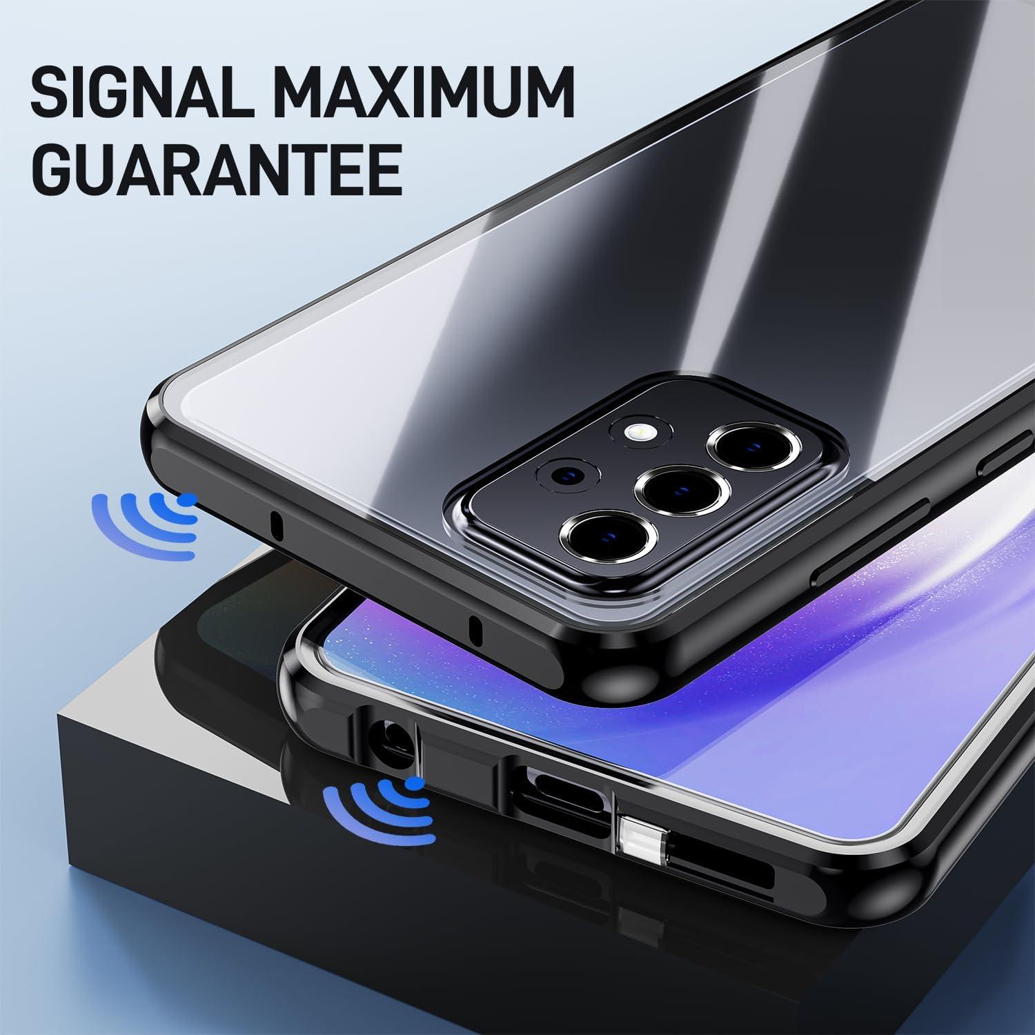 Handyhülle Samsung Galaxy A52 A52s 5G Magnet Adsorption Aluminiumrahmen-Glas
