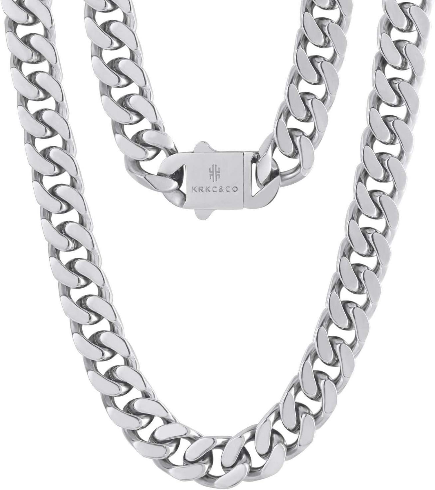 Panzerkette Edelstahl Cuban Link Chain Gold Silber Hip Hop Kette