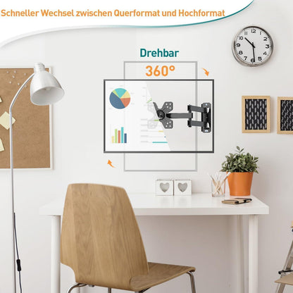 Monitor Wandhalterung Schwenkbar Neigbar 14-30 Zoll VESA