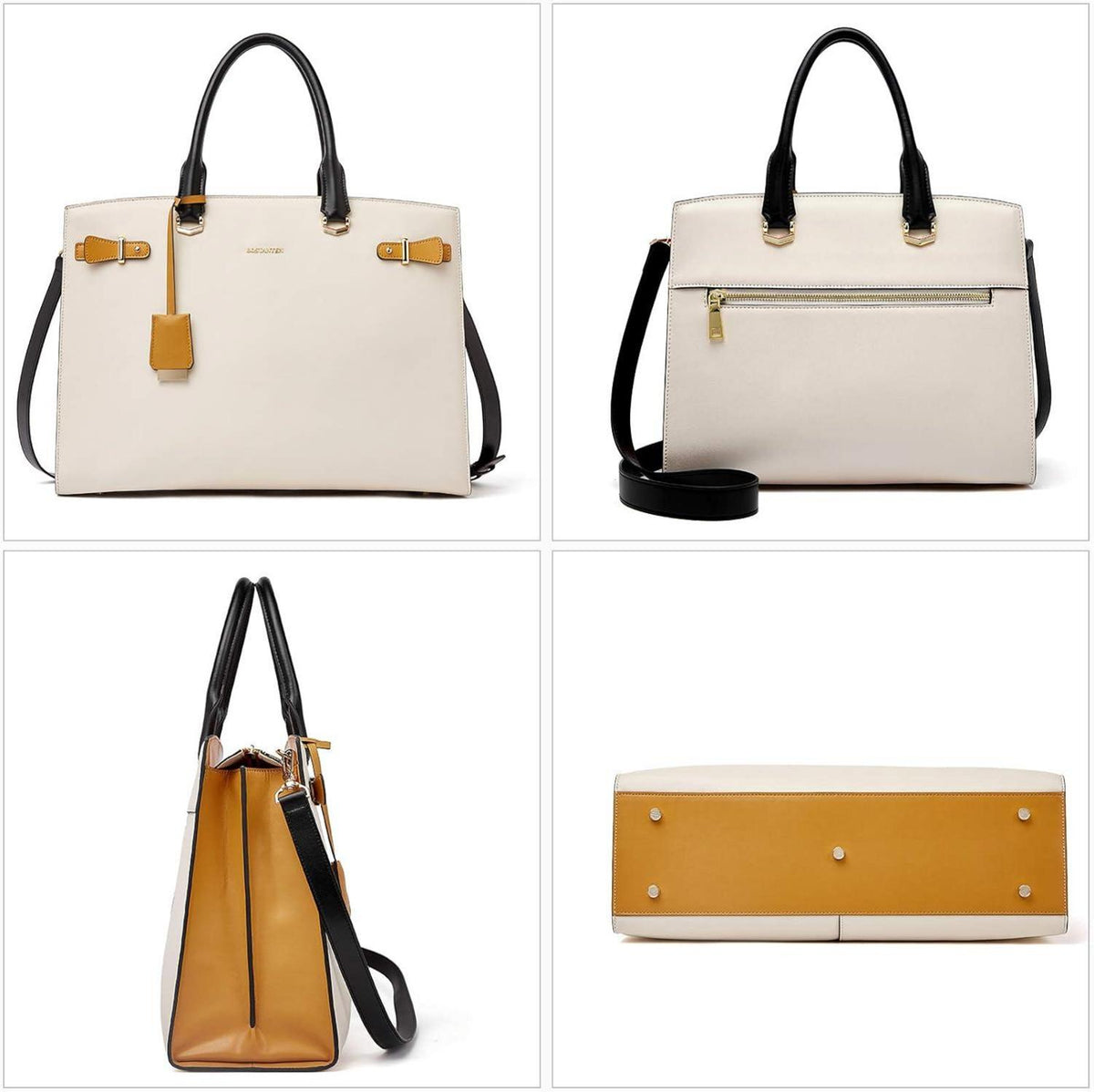 Damen Aktentasche 15.6 Zoll Leder Laptop Schultertasche Business