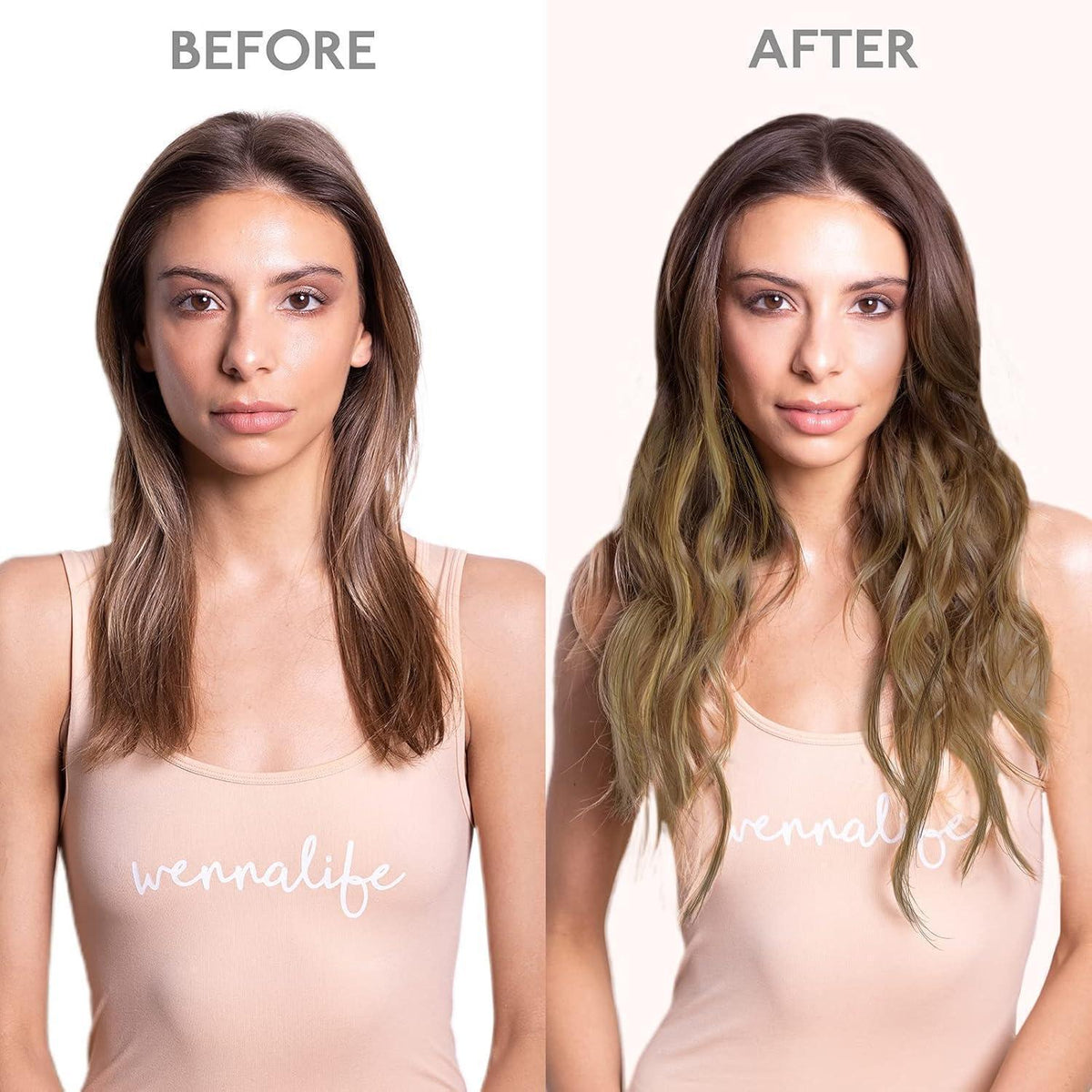 Echthaar Clip-In Extensions Balayage Schoko-Karamell 40cm
