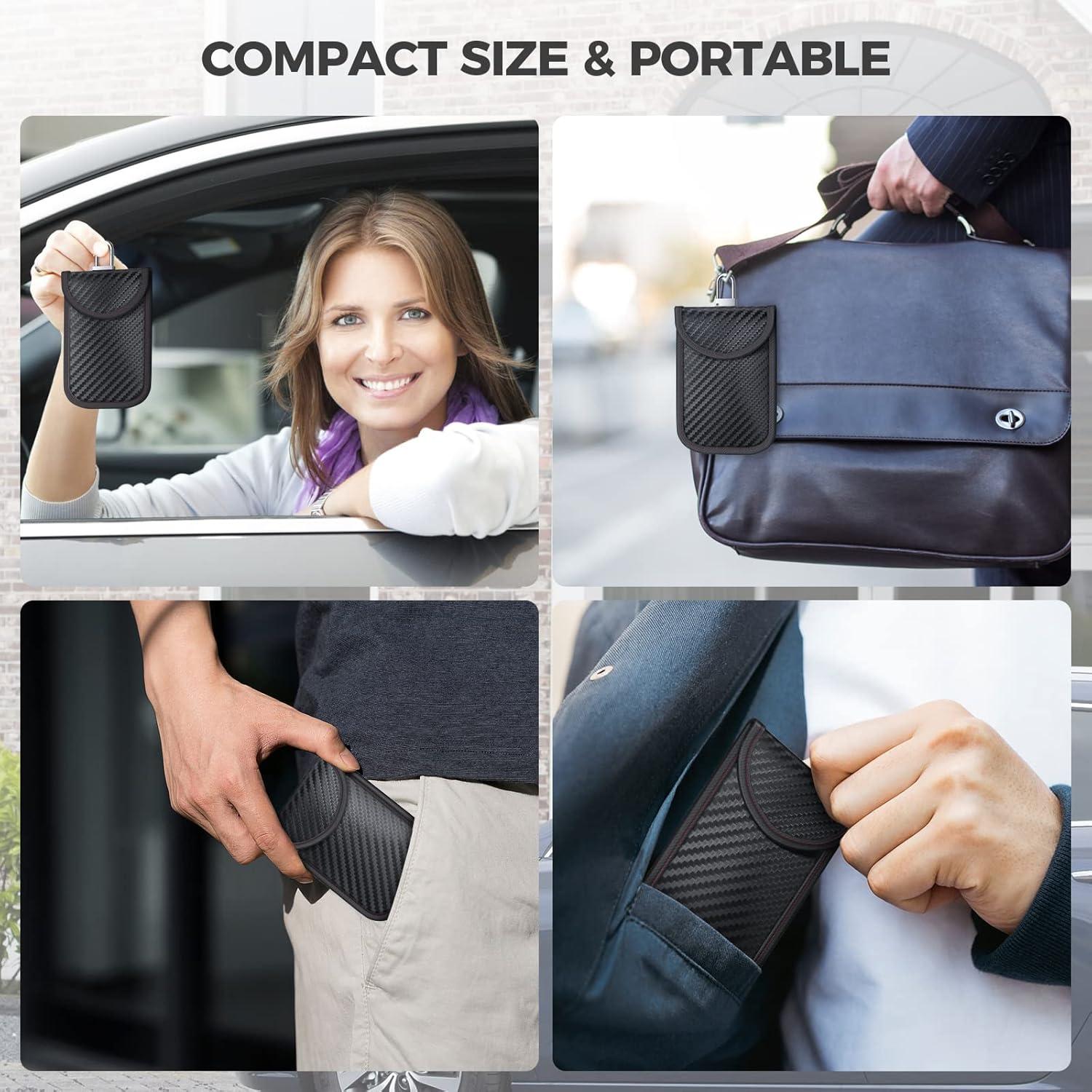 Keyless Go RFID Blocker Schutzhülle Autoschlüssel Taschen 2er Set 11,5x7,5cm
