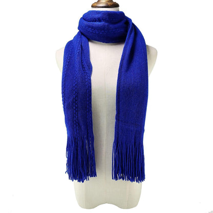 Schal und Handschuh Set Damen Touchscreen Royal Blue