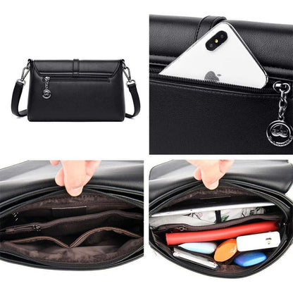 Damen Umhängetasche in Lederoptik Elegant Schultertasche