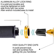 Fahrrad Lenkergriffe Ergonomisch mit Aluminium Endkappen Gold