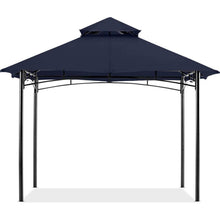 Gartenpavillon Doppeldach 2,5 x 2,5 m Dunkelgrau stabil