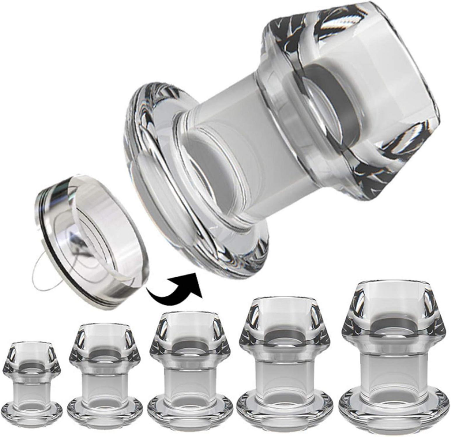 Transparenter Hohl Anal Expander mit Stecker Prostata Massage mehrere