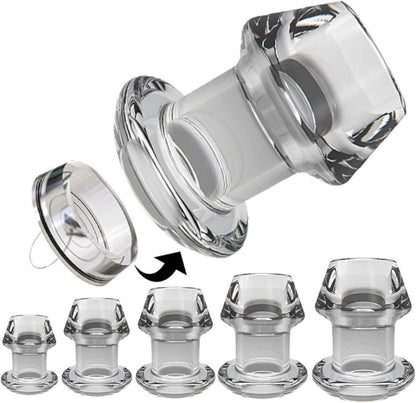 Analplug mit Stecker,Transparent Anal Expansion für Frauen Manner Paare