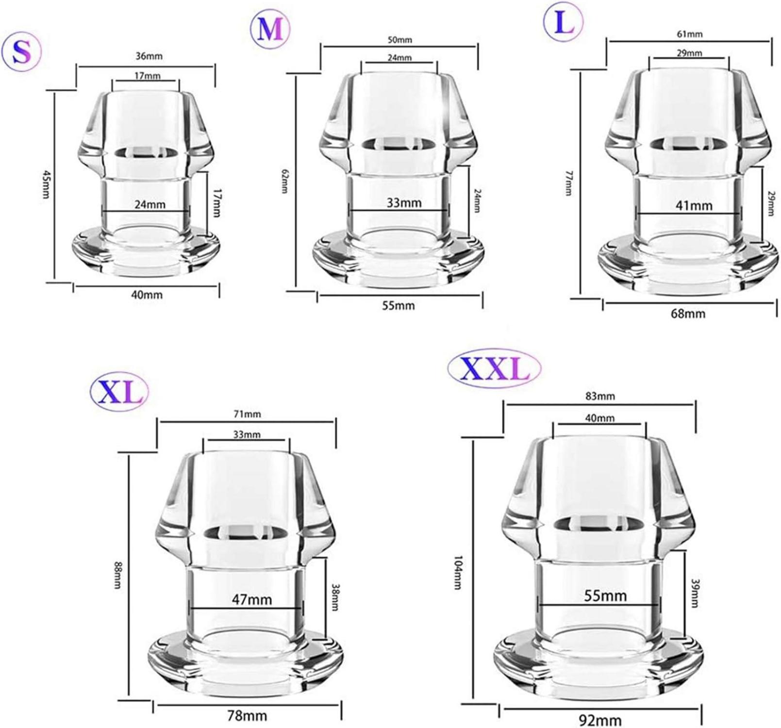 Transparent Hohl Anal Expander Stecker Vagina Dilatator Prostata