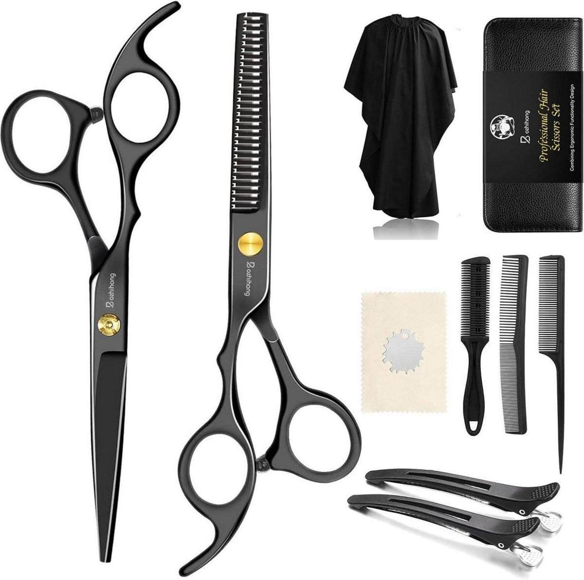 Professionelles Haarschneide-Set mit Friseurumhang