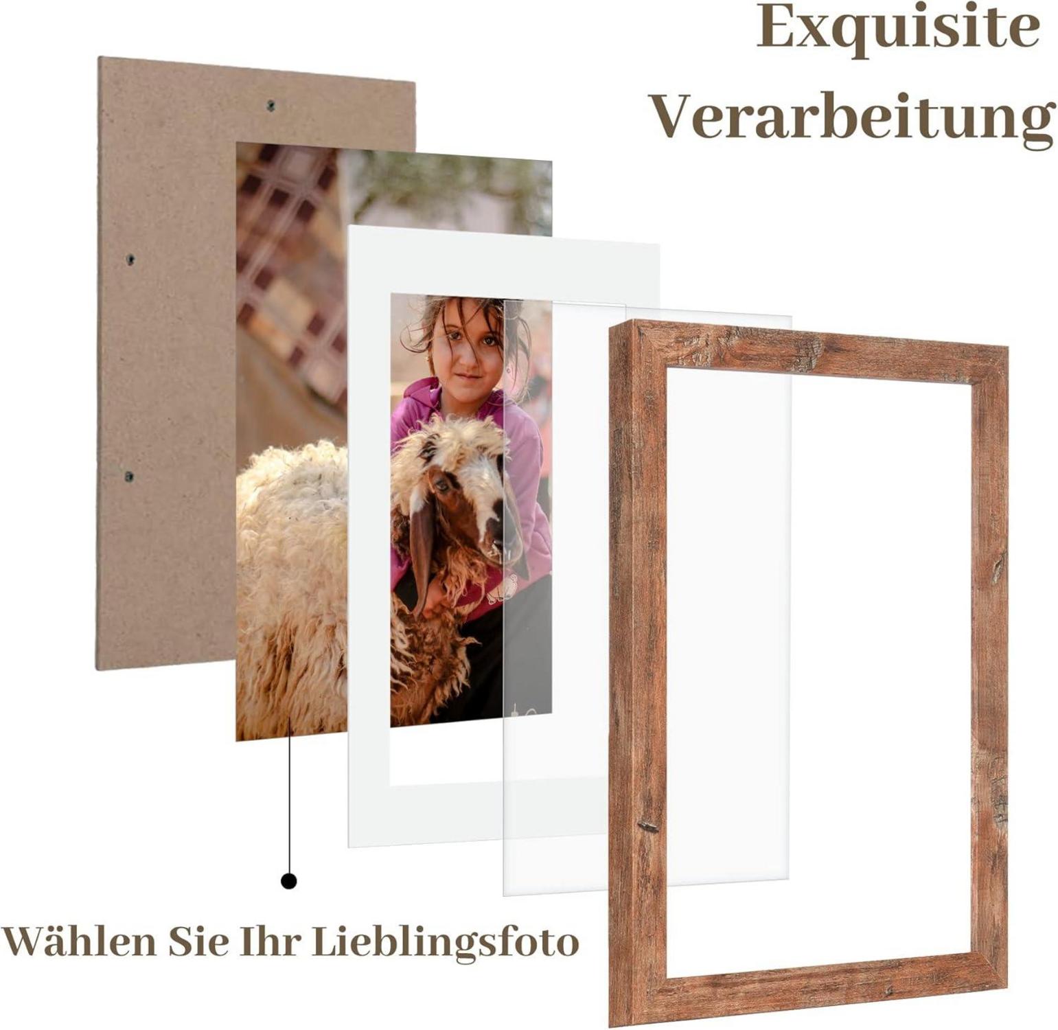 Scholar Tree A4 Bilderrahmen braun 2er Set Wandmontage