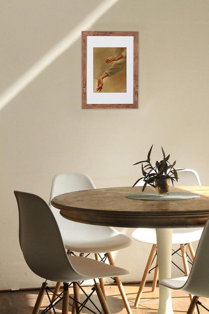 Bilderrahmen Set braun A4 mit Passepartout 15x20 Wandmontage 2 Stück