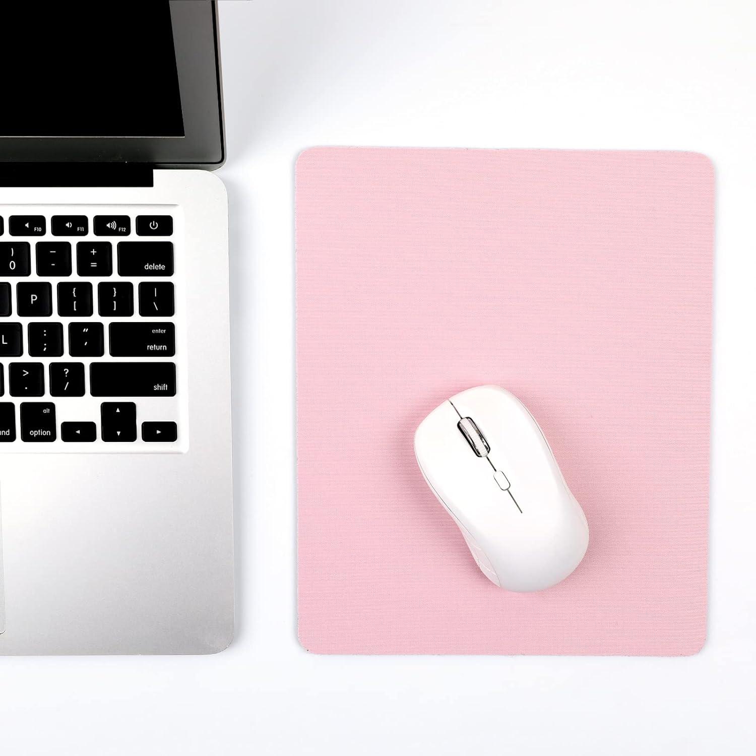 Kleines Office Mousepad 24x20 cm Rosa Mausunterlage