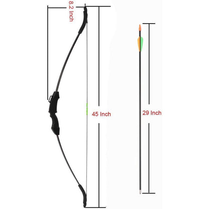Recurve Bogen Set für Kinder und Jugendliche, 15LB Zuggewicht, inkl. Zubehör