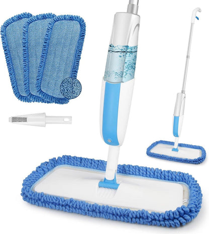 Sprühwischer Bodenwischer mit Sprühfunktion 3 Mikrofaser Pads
