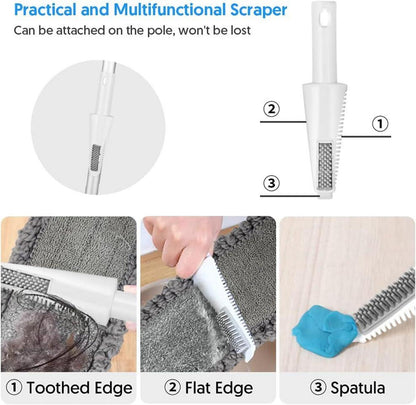 Sprühwischer Bodenwischer 410ml Wassertank Trocken-Nassmopp 3 Mikrofaser Pads