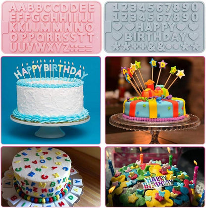 Silikonform Buchstaben Set Alles Gute Geburtstag Zahlen Fondant Kuchen