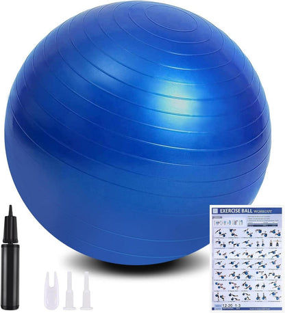 Gymnastikball Anti-Burst Yoga Pilates Fitnessball 55cm Blau