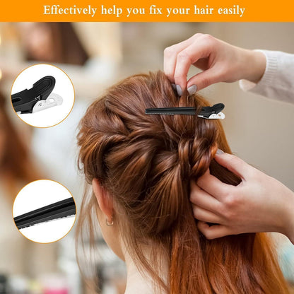 34-teiliges Profi Styling Kämme Set mit Clips, Schwarz