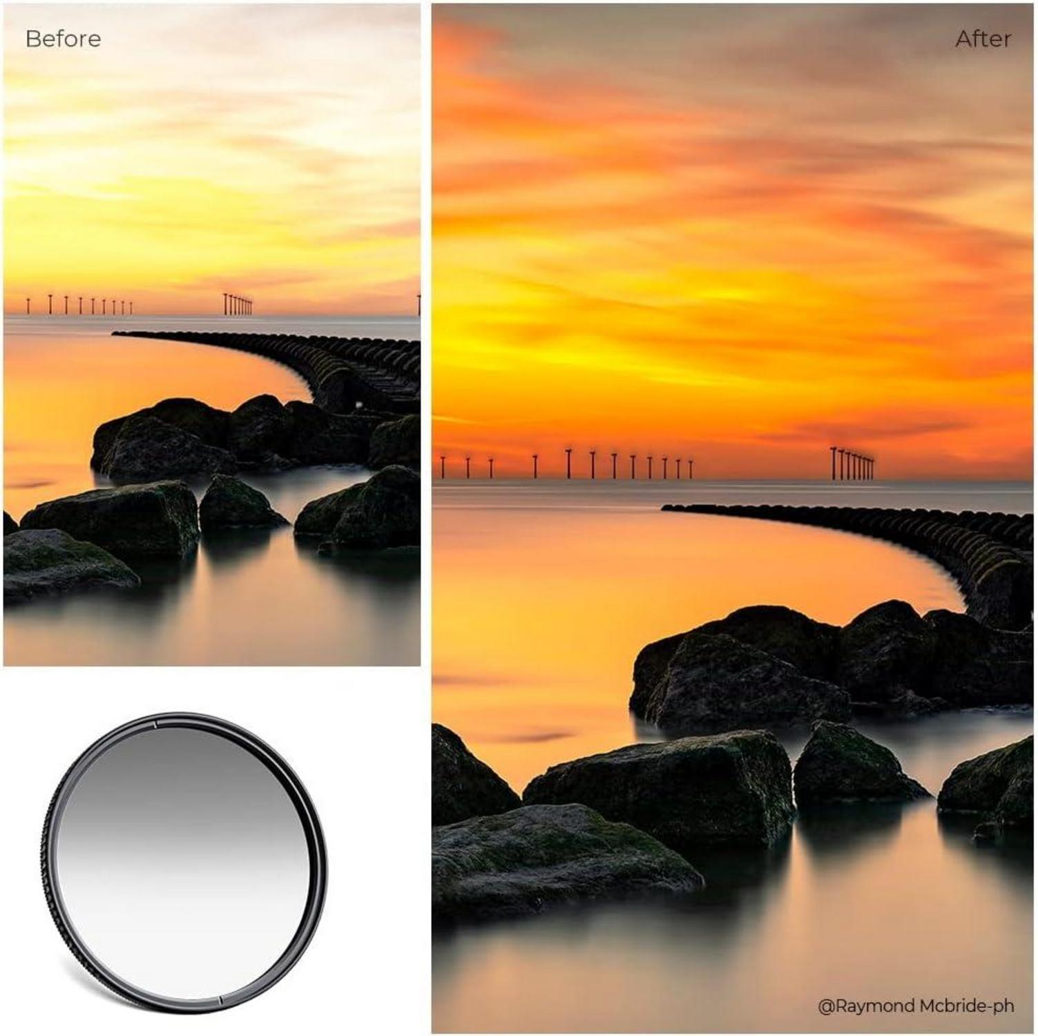 82mm K&F Concept Nano-X GND8 ND0.9 Grauverlaufsfilter