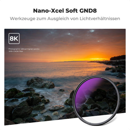 77mm K&F Concept Nano-X GND8 ND0,9 Grauverlaufsfilter