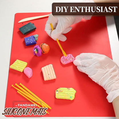 Silikonmatte 30x40 cm 3er Set Antihafte Bastelmatte Schwarz