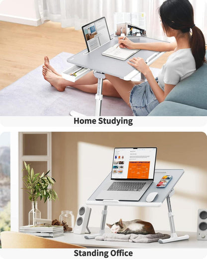 Laptop Tisch höhenverstellbarer Schublade Tablet Schlitz