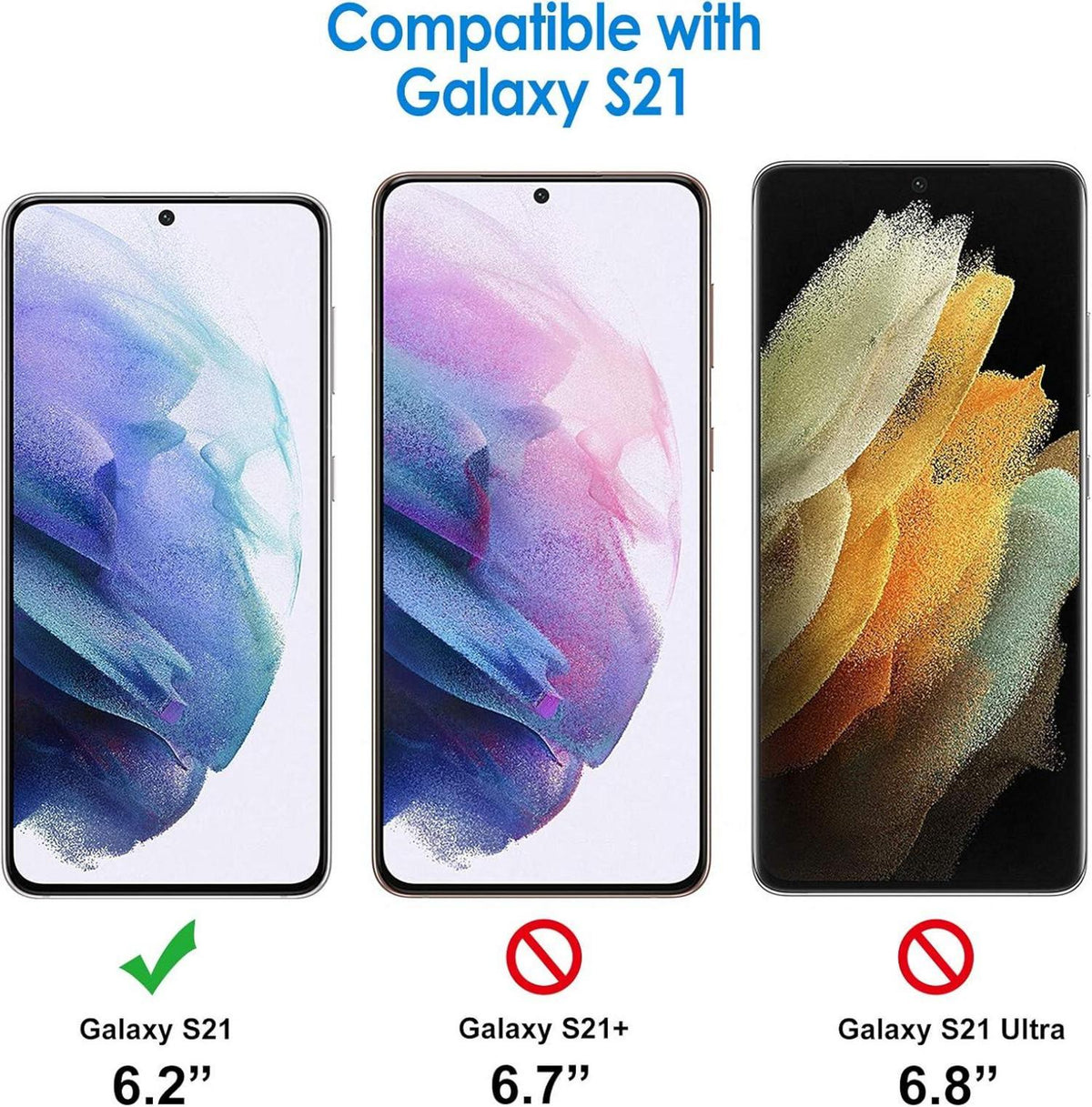 Displayschutzfolie Samsung Galaxy S21 6,2 Zoll 2 Stück HD