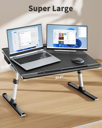 Laptop Tisch SAIJI 60x45cm Groß Desktop Multifunktion Bett Verstellbar