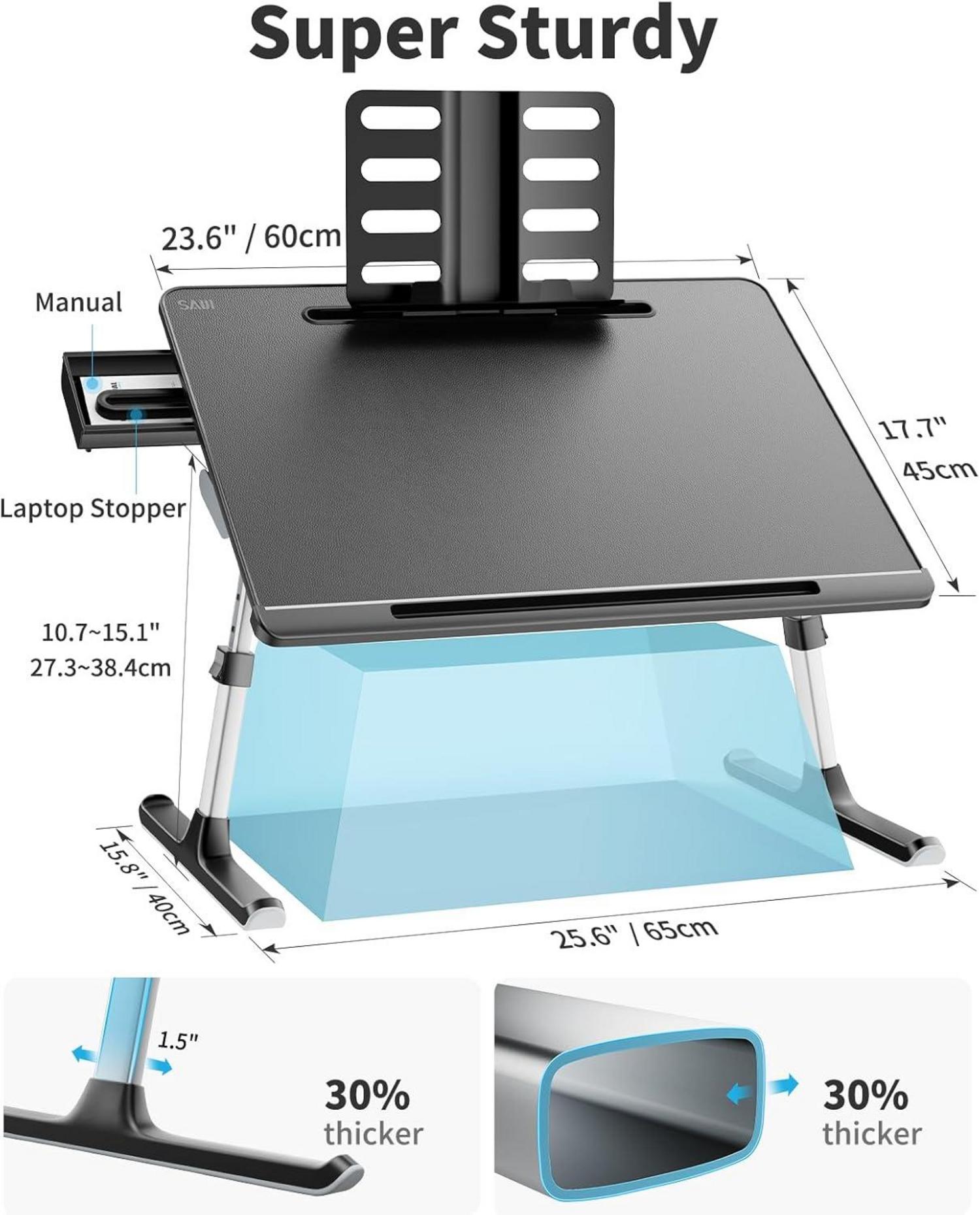 Laptop Tisch 60 * 45cm groß Desktop Multifunktion Bett Höhen Winkel