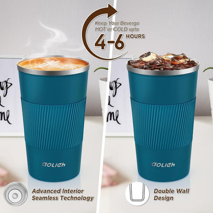Thermobecher Kaffee to go 510ML Auslaufsicherer Edelstahlbecher