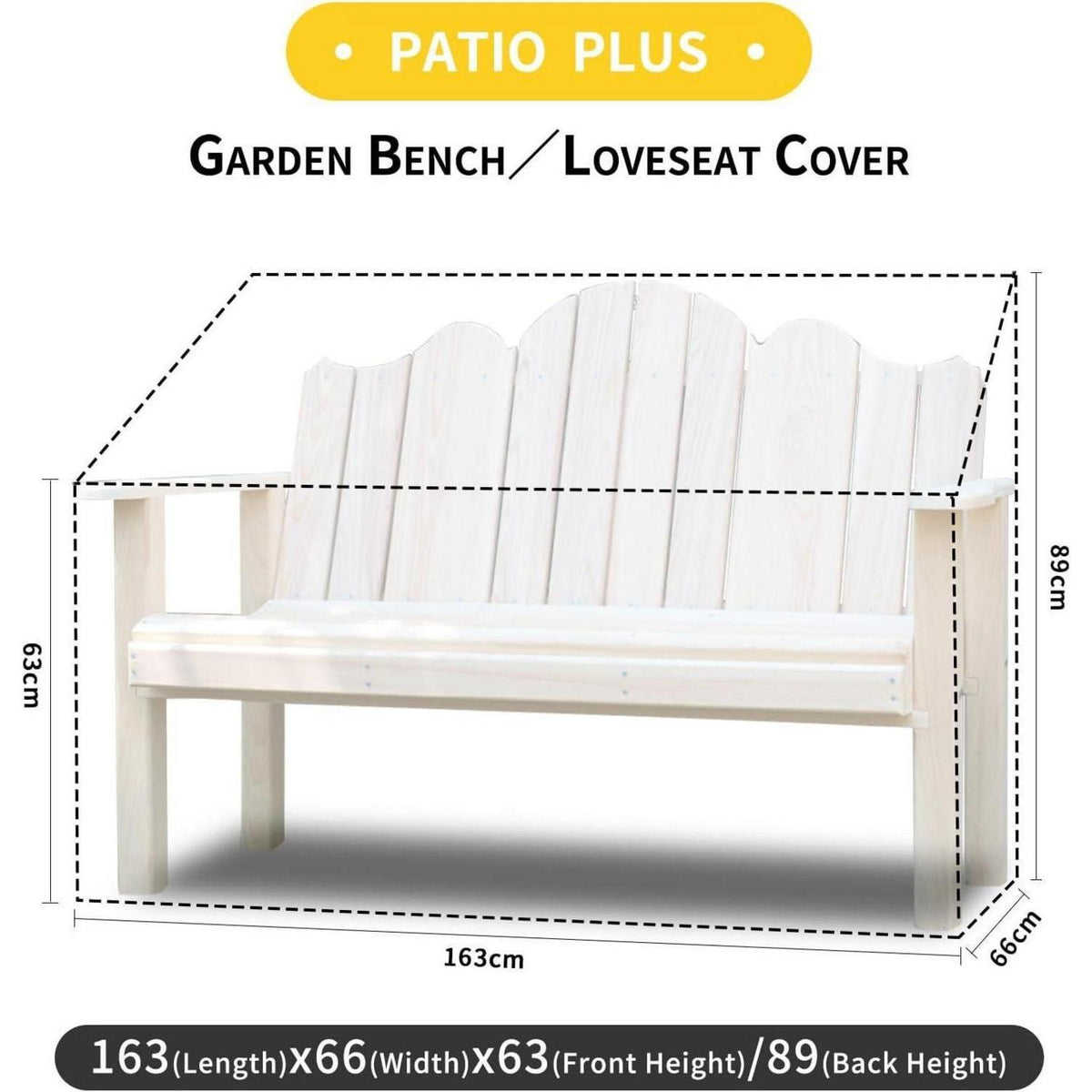 Gartenbank Abdeckung 3 Sitzer wasserdicht grün 163x66x63/89cm