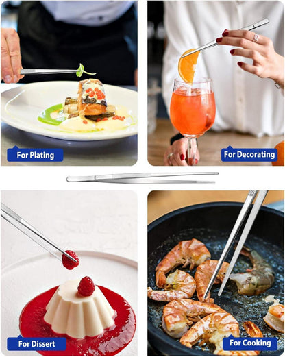 Pinzetten Set Edelstahl 12'' 10'' Küchenpinzette Kochen Grillen 4er Pack