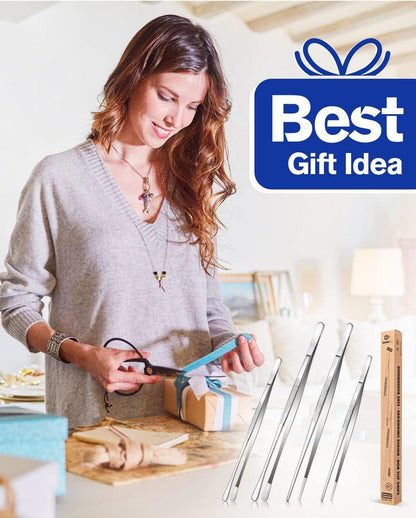 Pinzetten Set Edelstahl 12'' 10'' Küchenpinzette Kochen Grillen 4er Pack