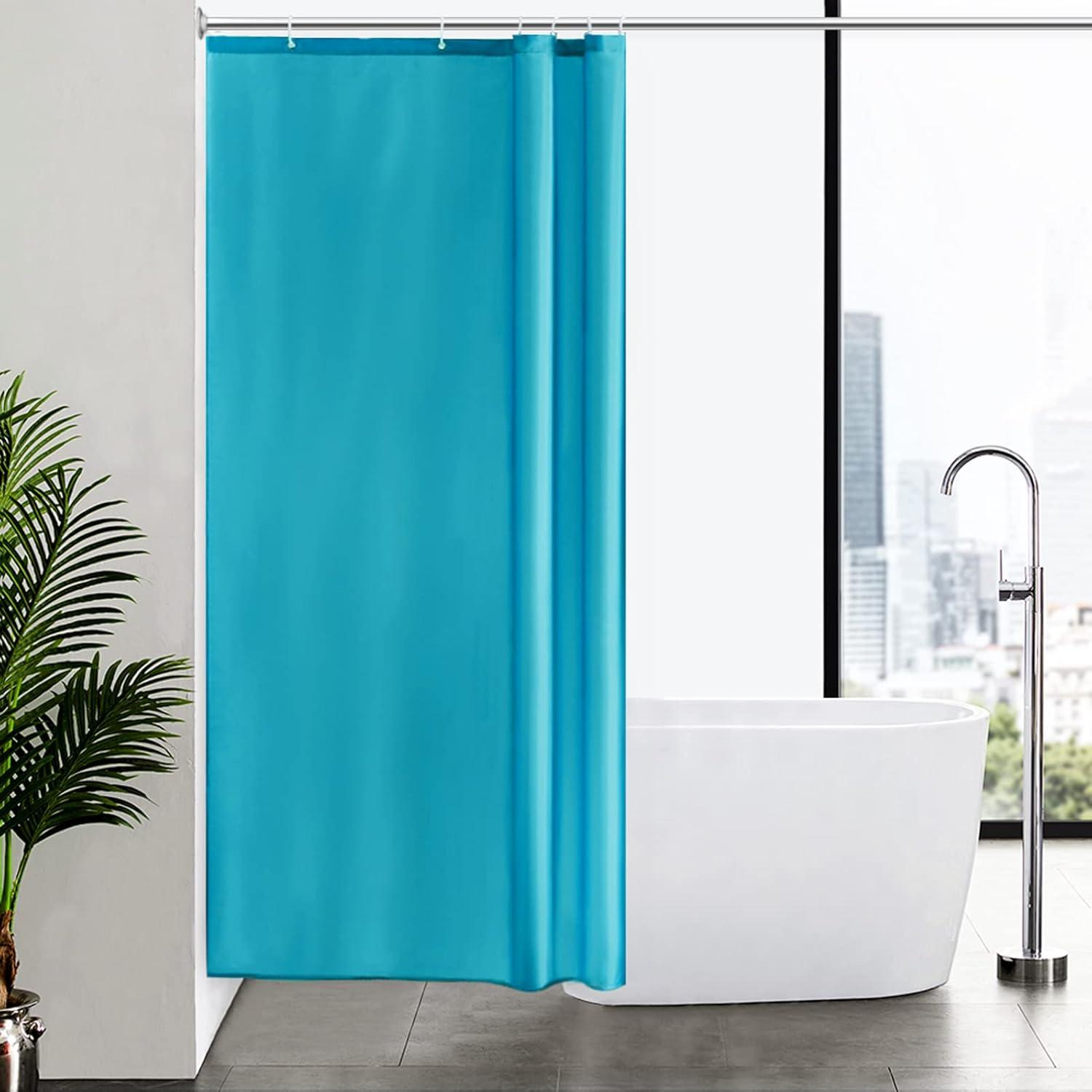 Schmaler Duschvorhang Eckdusche Badewanne Polyester Aquamarine
